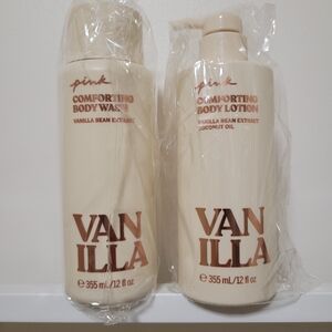 New VS PINK Vanilla Body Lotion & Wash Set